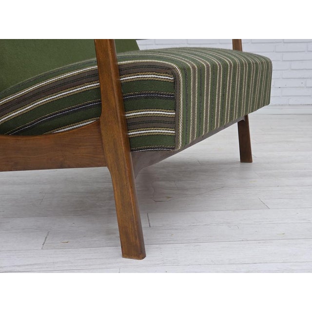 Danish Wool and Beech 2-Seater Sofa, 1960s For Sale - Image 12 of 18