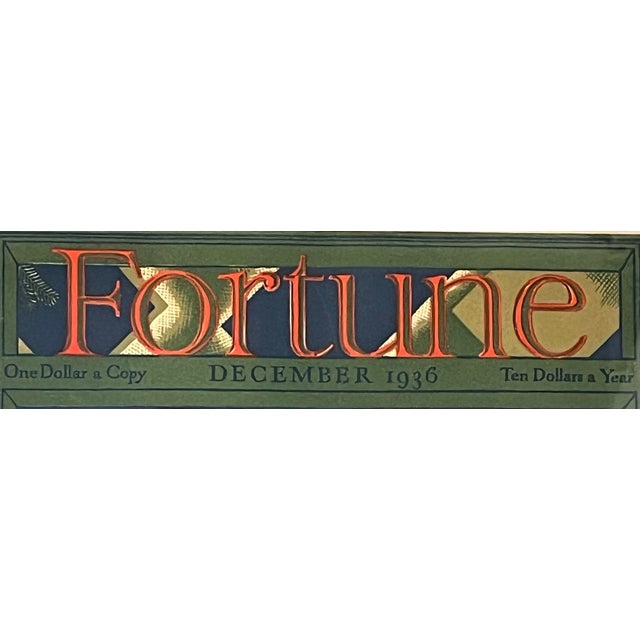 Art Deco Art Deco Fortune Magazine Cover December 1936 - Framed For Sale - Image 3 of 6