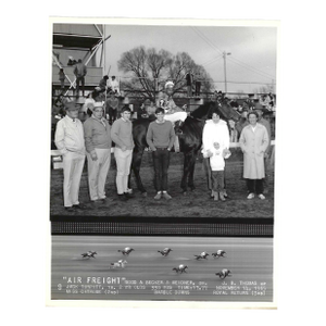 1965 Equestrian Photograph of Air Freight in the Winner's Circle