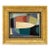 Contemporary Bold Abstract Oil Painting in Vintage Frame For Sale