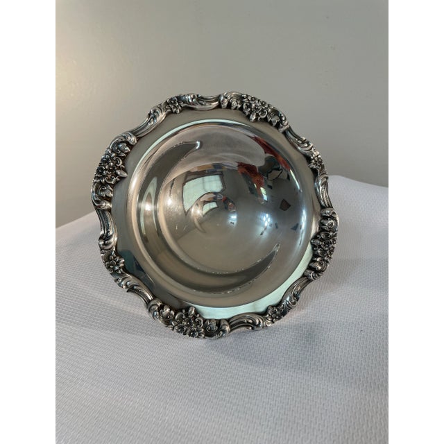 Vintage Poole Silverplate Pedestal Candy Dish For Sale - Image 6 of 9
