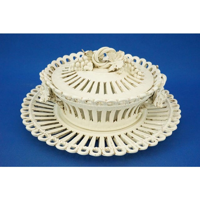 Italian Centerpiece and Tray in Ceramic by Antonibon, Set of 2 For Sale - Image 4 of 18