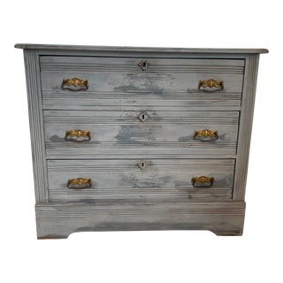 Antique Eastlake Three Drawer Chest Commode For Sale