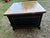 1970s Classic MCM Black and Gold Two Door Accent Cabinet With Brass Ring Pulls For Sale In Portland, OR - Image 6 of 8