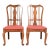 Baker Furniture Style Queen Anne Solid Walnut Side Chairs or Dining Chairs, Pair For Sale
