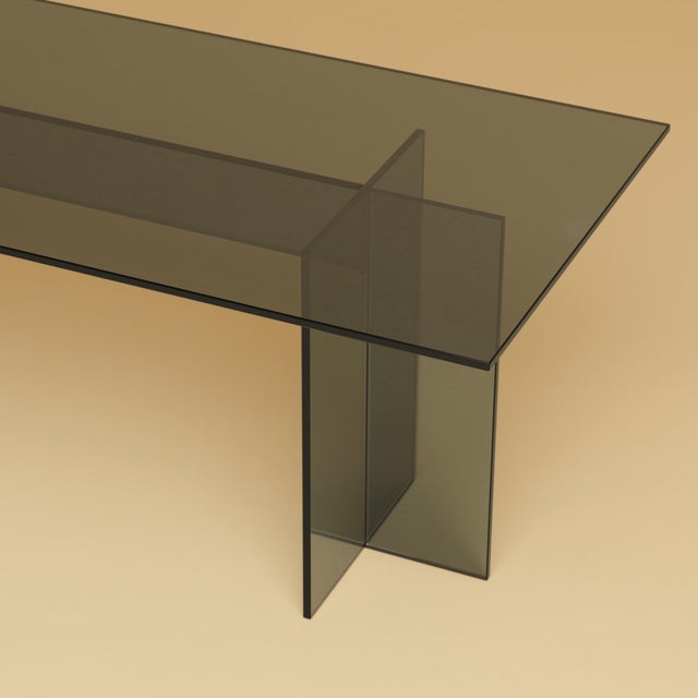 Contemporary Smoked Glass Lounge Table by Lebanto For Sale - Image 3 of 4