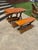 Vintage Boho Folding Bamboo Picnic Table & Benches For Sale - Image 4 of 8