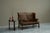 English Tufted Wingback Settee in Patinated Leather, 1900 For Sale - Image 4 of 17