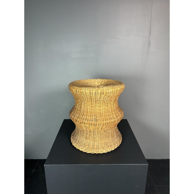 Wood Sculptural Rattan Juttu Mushroom Stool by Eero Aarnio for Artek, Finland, 1960s For Sale - Image 7 of 16