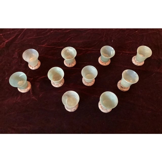 1920s Chinese Jade Cups, Marked - Set of Ten For Sale - Image 4 of 6