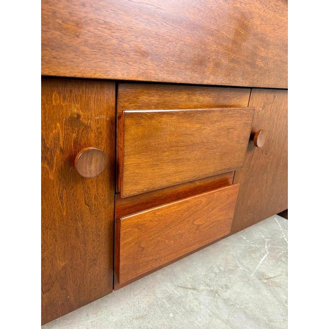Wood Torbecchia Sideboard attributed to Giovanni Michelucci for Bernini, Italy, 1960s For Sale - Image 7 of 10