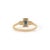 14k Gold 1.22ct Octagon Blue Sapphire & Pear Diamonds Three Stone Ring Size 4 For Sale - Image 10 of 18