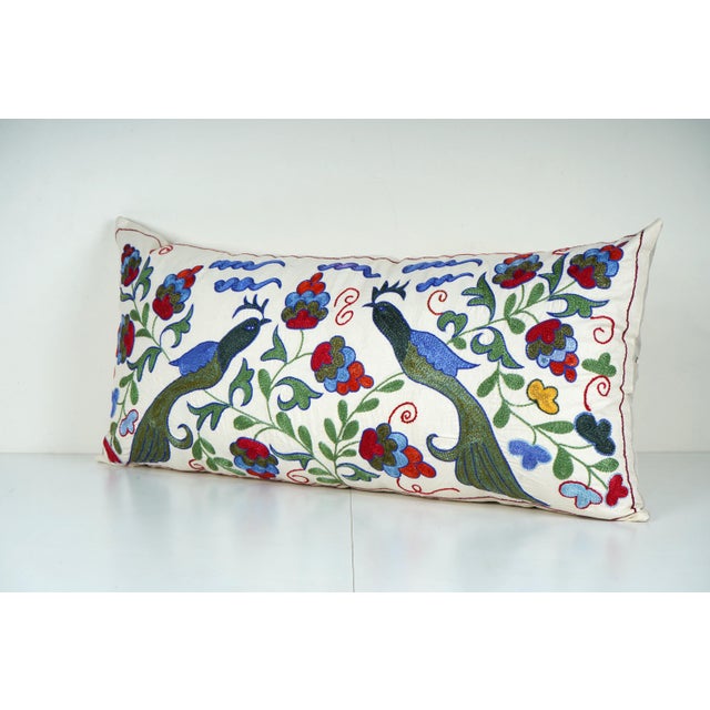 Uzbek Suzani Pillow Cover Elevate your home decor with our Turkish Suzani Pillow Cover, featuring exquisite vintage Uzbek...