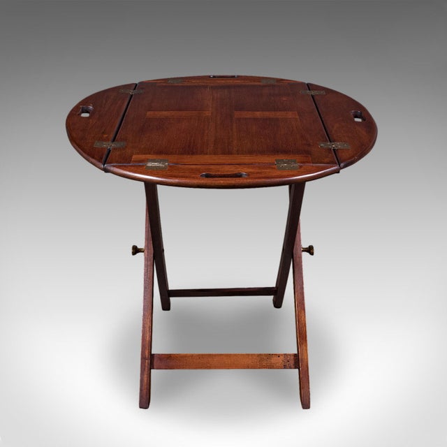1900 - 1909 Antique Butler's Tray Table, English, Drop-Flap Serving Stand, Edwardian, c.1910 For Sale - Image 5 of 12