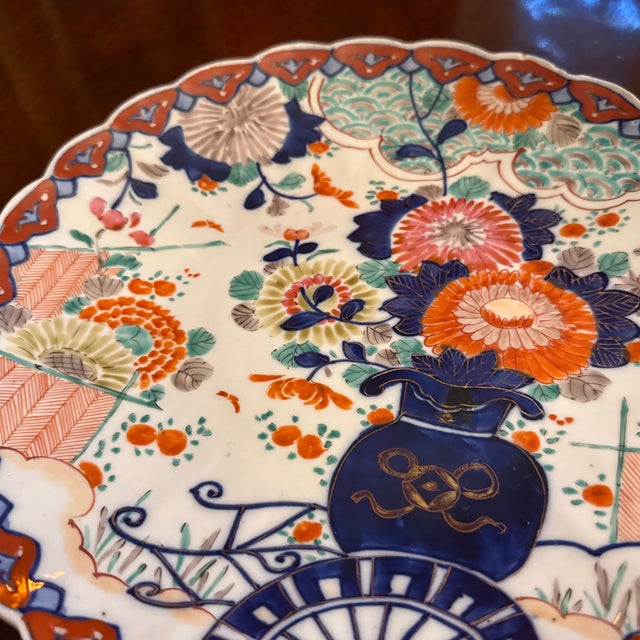 Japanese Imari Famille Rose Charger For Sale - Image 3 of 6
