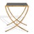 Wood Debbie Square Metal Accent Table in Brass with Black Marble Top For Sale - Image 7 of 8