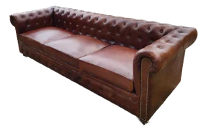 Brown Chesterfield Style Sofa