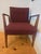 Beautiful Mid-Century Modern / Danish-inspired upholstered armchair designed specifically for IBM with a warm wood frame,...