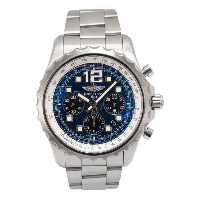 Breitling Chronospace 46mm A23360 Blue Dial Stainless Steel Automatic Watch For Sale