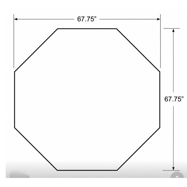 Wood Octagonal McGuire Dining Table For Sale - Image 7 of 7