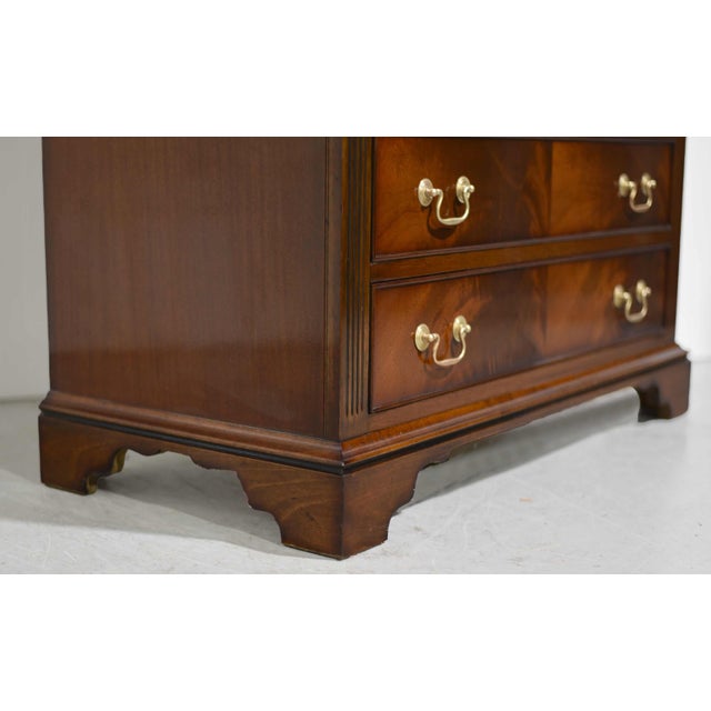 Mid Century American Colonial Revival Mahogany Drop Front Bureau Butler's Secretary Desk For Sale - Image 11 of 16
