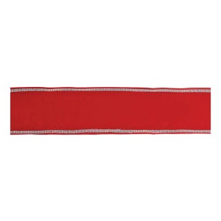 Velvet Rhinestone Trim Wired Ribbon 4" x 5 Yds. For Sale