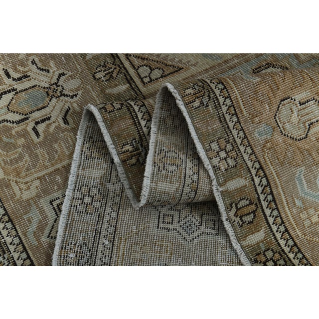 1970s Vintage Persian Handmade Wool Cotton Orange Area Rug For Sale - Image 4 of 11