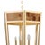 Not Yet Made - Made To Order Matthew Izzo Home - Reynolds Five Light Burlwood & Goldtone Frame Pendant Light For Sale - Image 5 of 5