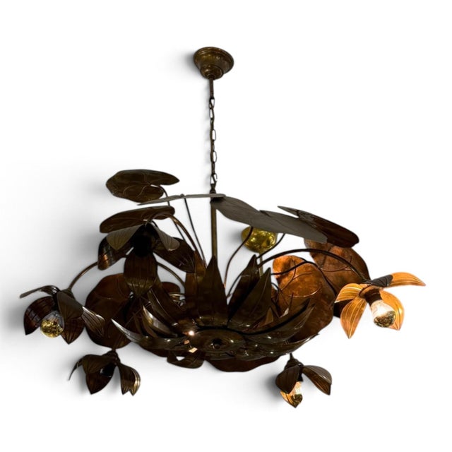Willy Daro Vintage Brass Lamp by Willy Daro, 1970s For Sale - Image 4 of 4