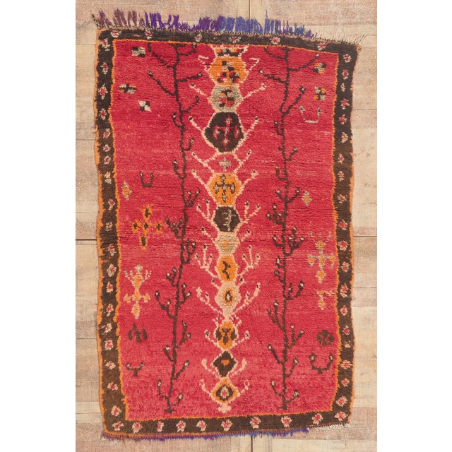 Vintage Boujad Moroccan Rug, 04'05 X 06'09 For Sale - Image 10 of 10