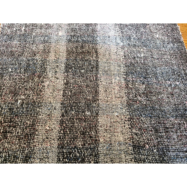 Vintage Turkish Kilim Rug, Handwoven Wool, Stripe Pattern, Ivory & Gray, 3x9 For Sale - Image 10 of 14