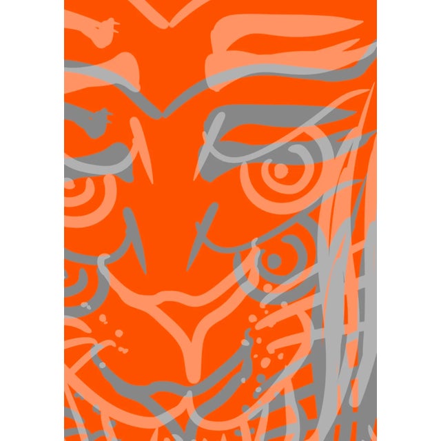 Modern Drunken Tiger Giclee on Canvas by Pan Dulce For Sale - Image 3 of 5