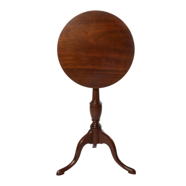 1920s Mahogany Queen Anne Style Birdcage Tilt Top Table For Sale