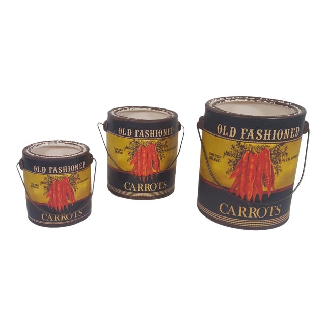 Carrot Canister Containers - Set of 3 For Sale