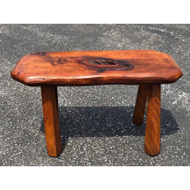 Mid-Century Modern Live Edge Bench or Table For Sale - Image 10 of 12