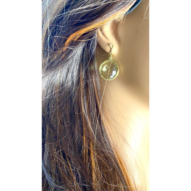 18k Gold Large Green Prasiolite Drop Earrings From Ippolita Lollipop Collection, A Pair For Sale - Image 11 of 11