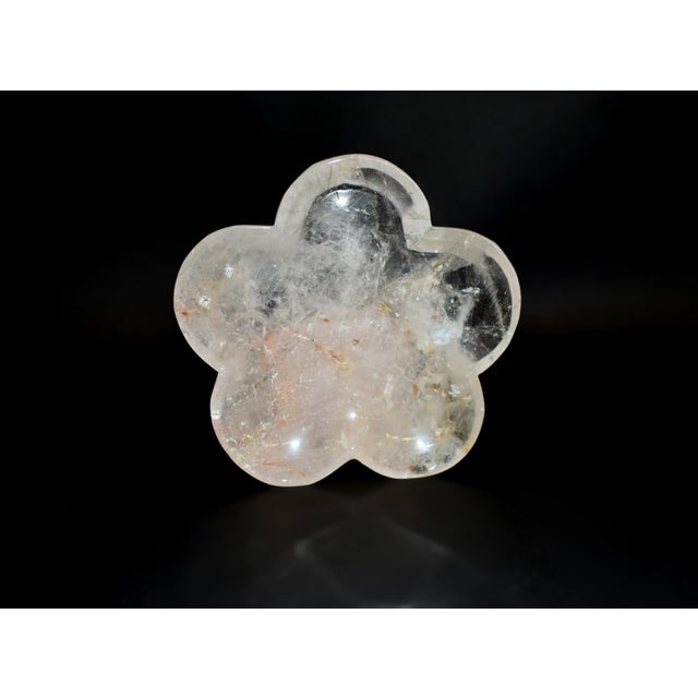 Rock Crystal Peach Blossom Plate Japanese Artisan For Sale - Image 10 of 14