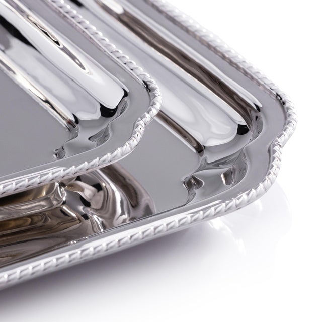 Modern Andrea Polished Brass Tray, Small For Sale - Image 3 of 6