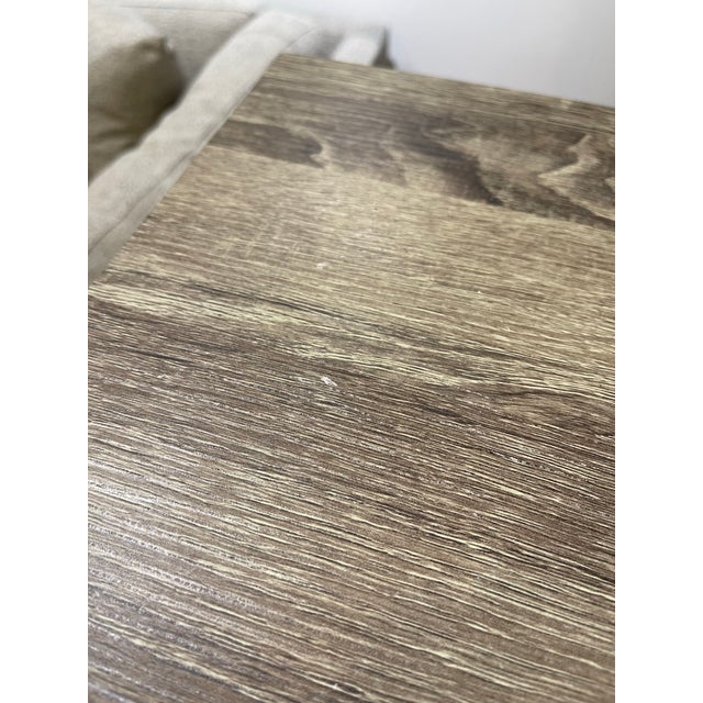 2020s Wood Top Pedestal With Iron Base For Sale - Image 5 of 9