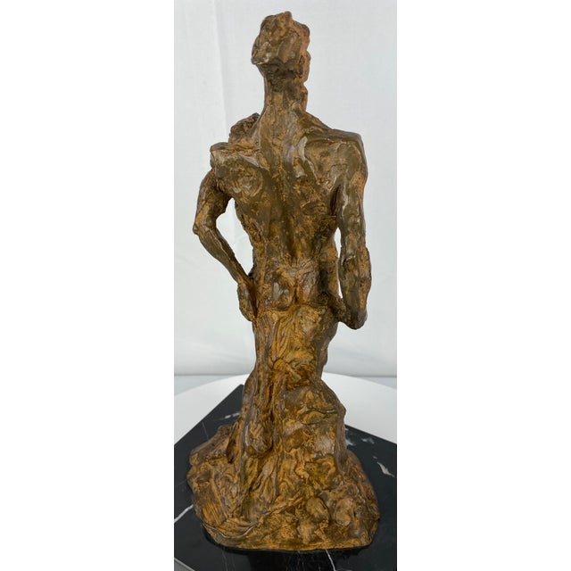 Metal Bronze Modernist Figurative Sculpture by Mercè Riba For Sale - Image 7 of 16