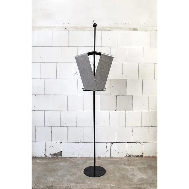 Metal Italian Valet in Galvanized and Painted Iron, 1980s For Sale - Image 7 of 7