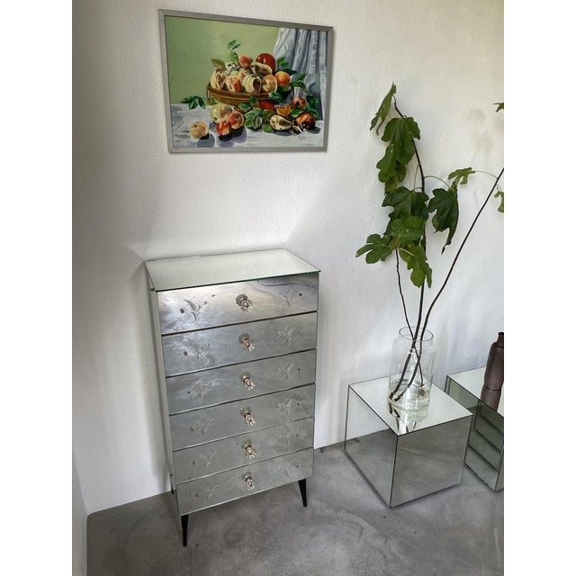 Framed oil painting on wood depicting a still life with fruit. Signed Fuentes and dated 2000, this very graphic and...