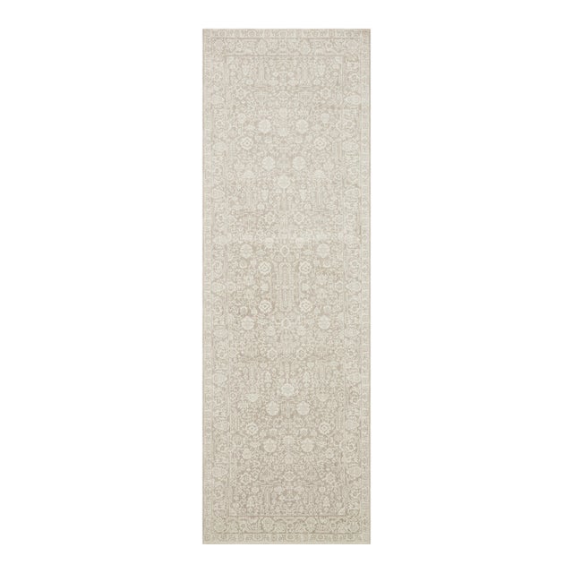 Amber Lewis x Loloi Zuma Sand / Stone 2'-7" x 12'-0" Runner Rug For Sale