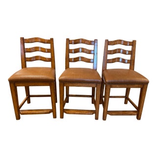 Bausman & Company Counter Stools - Set of 3 For Sale