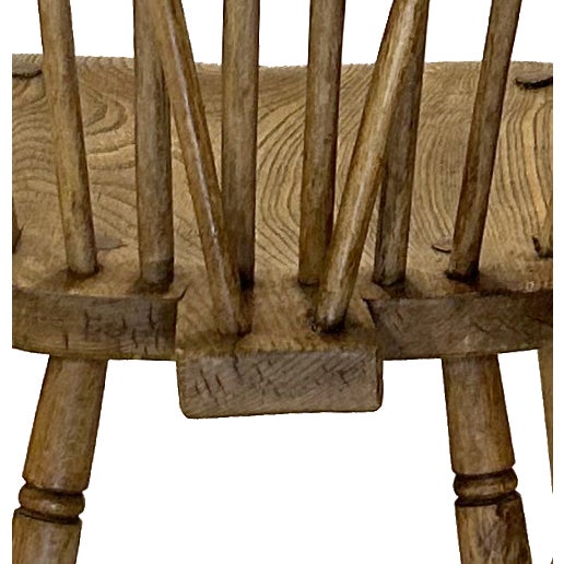 Farmhouse Mid 20th Century Rustic Farmhouse Bow-Back Side Chair For Sale - Image 3 of 3