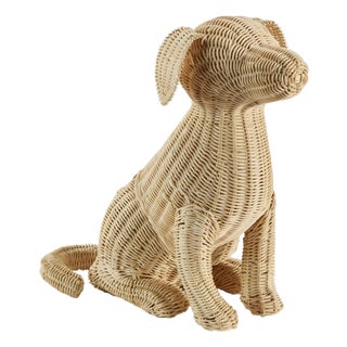 Amanda Lindroth Potcake Wicker Dog, Large For Sale
