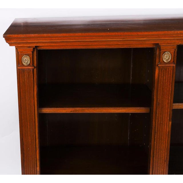 Antique Victorian Ormolu-Mounted Walnut Open Bookcase, 19th Century For Sale - Image 9 of 16