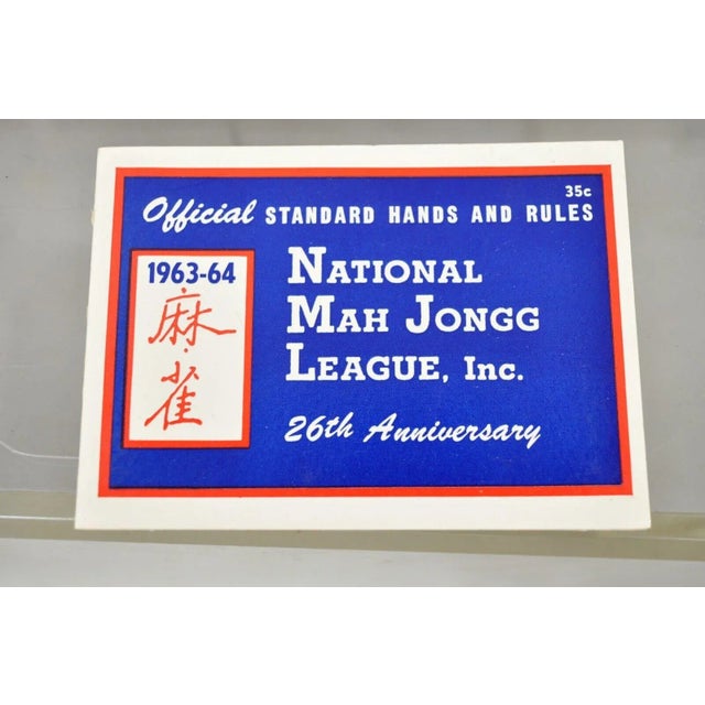 Antique Mah Jong Jongg Bakelite Game Set 148 Tiles 5 Racks For Sale - Image 9 of 13