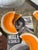 Mid-Century Italian Hand-Painted Majolica Melon Slice Serving Plates, 1960s, Set of 6 For Sale - Image 4 of 18