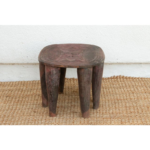 Vintage Nupe Oval Small Coffee Table For Sale In Los Angeles - Image 6 of 8